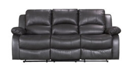 Grey Faux Leather  3 + 2 + 1 Seater Manual Recliner Sofa And Armchair Set For Living Room Valencia - thumbnail 2