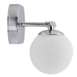 Long Life Lamps Company Modern Indoor Double Frosted Glass Globe Scone Chrome Wall Light H3079 With Led G9 Warm White - thumbnail 3