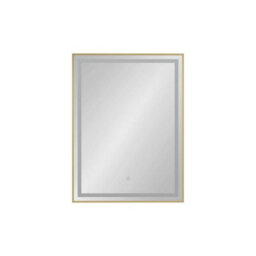 Royal Bathrooms Oslo 600 X 800mm Brushed Brass Aluminum Framed Led Bathroom Led Mirror With Demister Pad & Touch Sensor - thumbnail 4