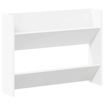 Berkfield Modern Wall Shoe Cabinet White 80X18X60 Cm Engineered Wood - image 1