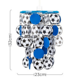 Valuelights Children's Blue And White Football Bedroom/nursery Ceiling Light Shade (D)23Cm - thumbnail 6