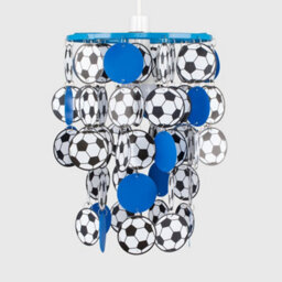 Valuelights Children's Blue And White Football Bedroom/nursery Ceiling Light Shade (D)23Cm - thumbnail 4
