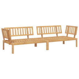 Walplus Garden Pallet Corner Sofas 2 Pcs Solid Wood Acacia - Cushion Not Included - thumbnail 2