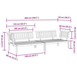 Walplus Garden Pallet Corner Sofas 2 Pcs Solid Wood Acacia - Cushion Not Included - thumbnail 4