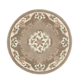 Beige Traditional Wool Rug, 25mm Thick Floral Handmade Rug, Beige Rug For Living Room, & Dining Room-120Cm X 180Cm - thumbnail 2