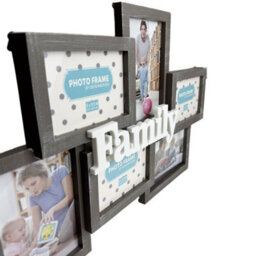 Black Wood-Effect Display Family Multi Plastic Photo Frame - thumbnail 6