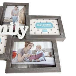 Black Wood-Effect Display Family Multi Plastic Photo Frame - thumbnail 5