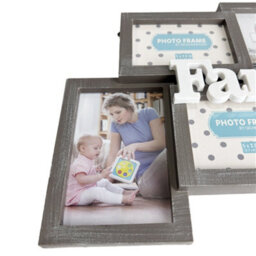 Black Wood-Effect Display Family Multi Plastic Photo Frame - thumbnail 4