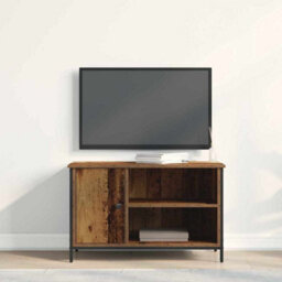 Berkfield Modern Tv Cabinet Old Wood 80X40X50 Cm Engineered Wood And Steel - thumbnail 4