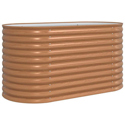 Berkfield Modern Garden Raised Bed Brown 160 X 80 X 81 Cm Steel