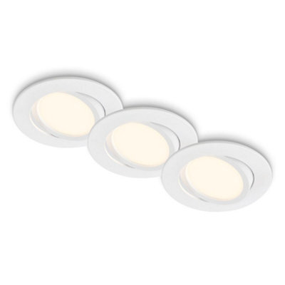 Briloner Ceiling Spotlights Set Of 3 Gu10 Led Lights 4.7W Adjustable Bulbs Included White - image 1