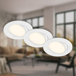 Briloner Ceiling Spotlights Set Of 3 Gu10 Led Lights 4.7W Adjustable Bulbs Included White - thumbnail 8