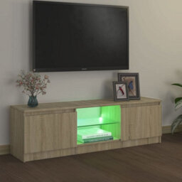 Vidaxl Tv Cabinet With Led Lights Sonoma Oak 120X30X36 Cm - thumbnail 4