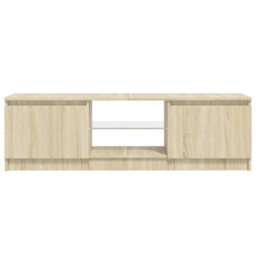 Vidaxl Tv Cabinet With Led Lights Sonoma Oak 120X30X36 Cm - thumbnail 9