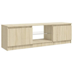 Vidaxl Tv Cabinet With Led Lights Sonoma Oak 120X30X36 Cm - thumbnail 7