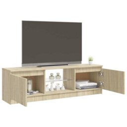 Vidaxl Tv Cabinet With Led Lights Sonoma Oak 120X30X36 Cm - thumbnail 6