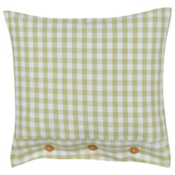 Beliani Throw Cushion Talya 45 X 45 Cm Olive Green Checked - thumbnail 1