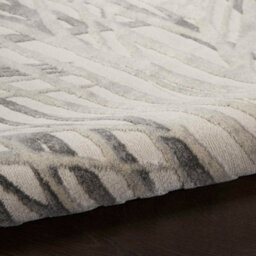 Ivory Grey Luxurious Modern Abstract Easy To Clean Rug For Dining Room Bed Room And Living Room-66 X 230Cm (Runner) - thumbnail 8