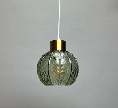 K Living Leaves Green Glass Light Pendant - image 1