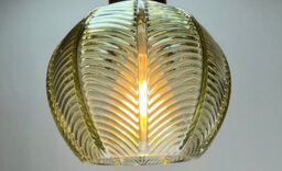 K Living Leaves Green Glass Light Pendant - thumbnail 2