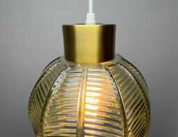 K Living Leaves Green Glass Light Pendant - thumbnail 3