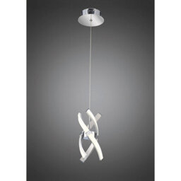 Luminosa Lighting Luminosa Espirales Pendant 1 Light 12W Led 3000K, 840Lm, Silver/frosted Acrylic/polished Chrome - thumbnail 2