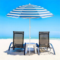Garden Beach Patio Tilt Umbrella Parasol Sun Shade Upf Uv Protection Tilting - thumbnail 5