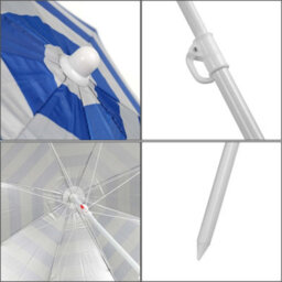 Garden Beach Patio Tilt Umbrella Parasol Sun Shade Upf Uv Protection Tilting - thumbnail 3