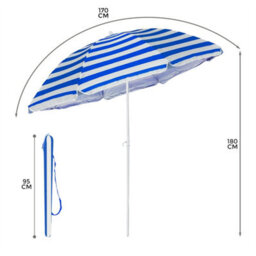 Garden Beach Patio Tilt Umbrella Parasol Sun Shade Upf Uv Protection Tilting - thumbnail 2