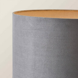 Valuelights Charles Chrome Floor Lamp With Grey Velvet Shade - thumbnail 3