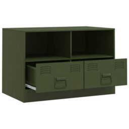Berkfield Tv Cabinets 2 Pcs Olive Green 67X39X44 Cm Steel - thumbnail 6