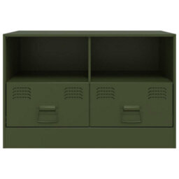 Berkfield Tv Cabinets 2 Pcs Olive Green 67X39X44 Cm Steel - thumbnail 5