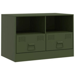 Berkfield Tv Cabinets 2 Pcs Olive Green 67X39X44 Cm Steel - thumbnail 7