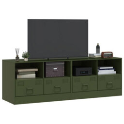 Berkfield Tv Cabinets 2 Pcs Olive Green 67X39X44 Cm Steel - thumbnail 3