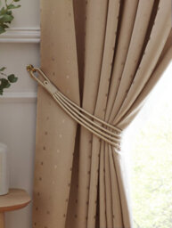 Luxury Living Adiso Pencil Pleat Taped Top Curtains Latte - thumbnail 3