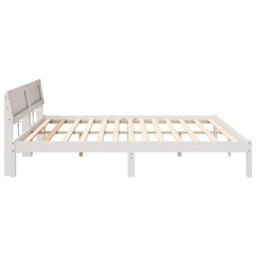 Berkfield With Led Strip Lights White 200 Cm X 200 Cm Metal And Wood - thumbnail 6