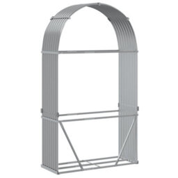Walplus Log Holder Light Grey 120X45X210 Cm Galvanised Steel - thumbnail 6