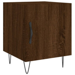 Berkfield Bedside Cabinet Brown Oak 40X40X50 Cm Engineered Wood - thumbnail 2