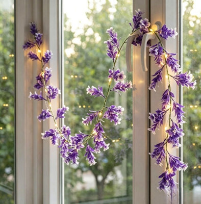 Amorly 35 Led Morning Glory Willow Vine Lights Artificial Plants String Lights Flexible Diy Tree Branch For Party Home Decor - image 1