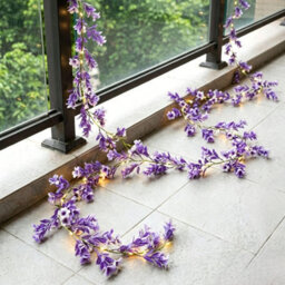 Amorly 35 Led Morning Glory Willow Vine Lights Artificial Plants String Lights Flexible Diy Tree Branch For Party Home Decor - thumbnail 2
