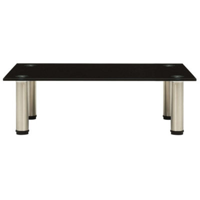 Berkfield Modern Tv Stand Black 60X35X17 Cm Tempered Glass - image 1