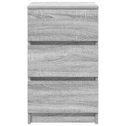 Berkfield Bedside Cabinets With 3 Drawers 2 Pcs Grey Sonoma 39X35X65 Cm - thumbnail 7