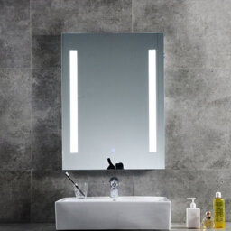 Living And Home Touch Sensor Wall Bathroom Mirror Cabinet Led Lighting With Shaver Socket 700 X 500 mm - thumbnail 3