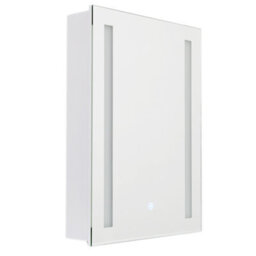 Living And Home Touch Sensor Wall Bathroom Mirror Cabinet Led Lighting With Shaver Socket 700 X 500 mm - thumbnail 4