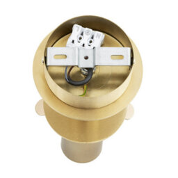 Luminosa Lighting Luminosa Paloma Globe Ceiling Light Transparent (Fluted), Brushed Brass - thumbnail 5