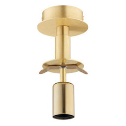 Luminosa Lighting Luminosa Paloma Globe Ceiling Light Transparent (Fluted), Brushed Brass - thumbnail 4