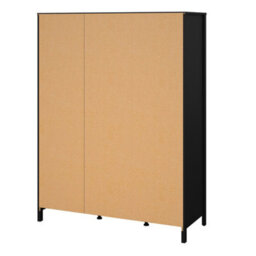 Furniture To Go Barcelona  Wardrobe With 2 Doors + 1 Mirror Door + 2 Drawers Matt Black - thumbnail 4