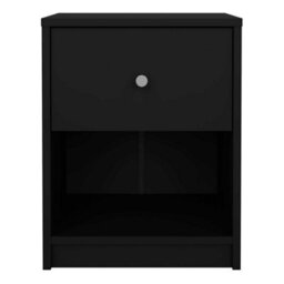 Wyld Haus Tainan Black Bedside Table 1 Drawer 1 Shelf - thumbnail 3