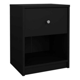 Wyld Haus Tainan Black Bedside Table 1 Drawer 1 Shelf - thumbnail 5