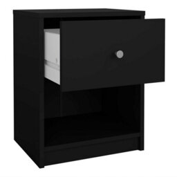 Wyld Haus Tainan Black Bedside Table 1 Drawer 1 Shelf - thumbnail 6